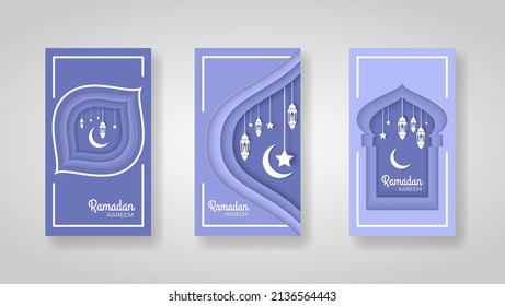 Islamischer Design-Hintergrund. Vektorgrafik für Social-Media-Geschichten, Grußkarten, Ramadan- und eid-Mubarak-Plakate und Banner.