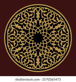 Islamic design circle background 09