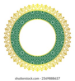 Islamic design circle background with morocco ornament pattern Abstract Background