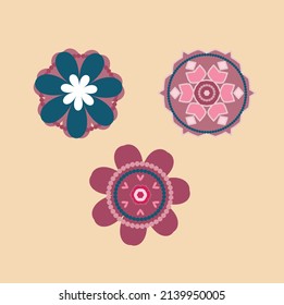Islamic design, circle ornament  background,Arabic circular mandala pattern on colored background.
