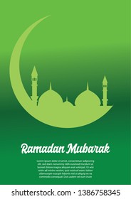 Islamic design concept. Ramadan Kareem or Eid Mubarak greeting with abstract mandala element with pattern ornament background for invitation Banner or Card. Vector illustration