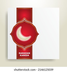 Islamic design greeting card background template with decorative colorful details of Islamic art ornaments floral mosaic vector illustration. Premium Vector