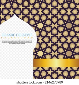 Islamische Design Grußkartenhintergrund mit dekorativen bunten Details der islamischen Kunstverzierungen Blumenmosaik Vektorgrafik. Premium-Vektorgrafik