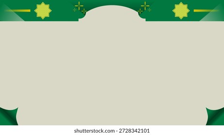 islamic design template, Ramadan kareem islamic background. horizontal background for islamic poster. green islamic background.