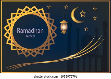 Islamic design with the theme of Ramadan and Eid for media post