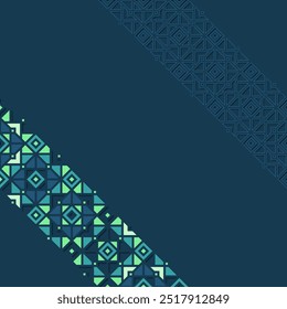 Islamic Diagonal Ornament Design with Silhouette Texture on Dark Theme