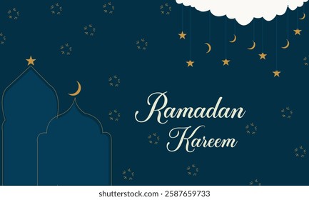 Islamic digital banner template. Ramadan social media story and post vector illustration. Ramadan sale islamic festival. Ramadan Kareem Greeting Card stock illustration.
