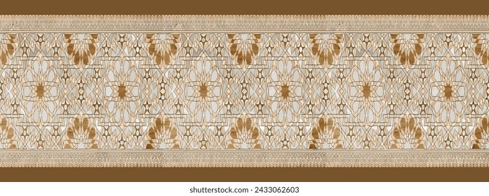 islamic digital silk scarf textile pattern design
