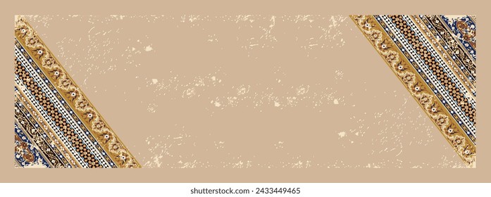 islamic digital silk scarf textile pattern design

