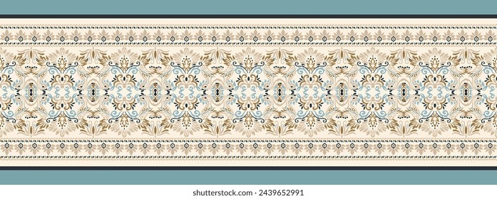 islamic digital silk scarf textile pattern design
