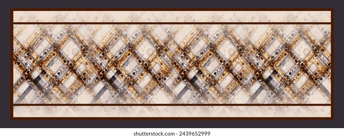 diseño de patrón textil de bufanda de seda digital islámica
