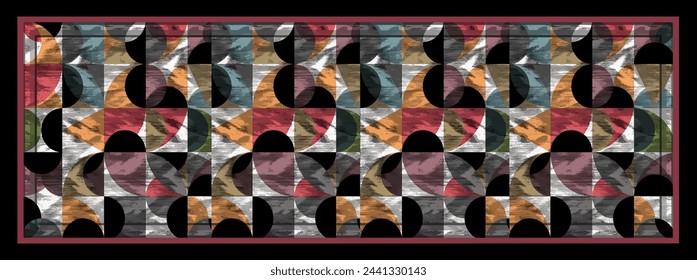 islamic digital silk scarf textile pattern design
