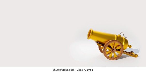 Islamic display empty space with cannon, ramadan kareem, mawlid, iftar, isra miraj, eid al fitr adha