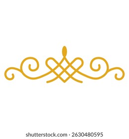 Islamic Divider Ornament with Gold Line Art