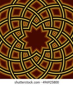 Islamic dome background, Round Square Design, vector illustration
