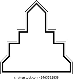 Islamic Dome Design double lines Outline Linear Black Stroke silhouettes Design pictogram symbol visual illustration