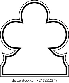 Diseño de la cúpula islámica líneas dobles Contorno Lineal Negro Trazo siluetas Diseño pictograma símbolo ilustración visual