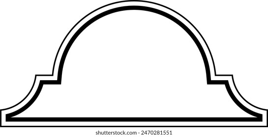 Islamic Dome Design double lines Outline Linear Black Stroke silhouettes Design pictogram symbol visual illustration