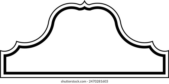 Islamic Dome Design double lines Outline Linear Black Stroke silhouettes Design pictogram symbol visual illustration