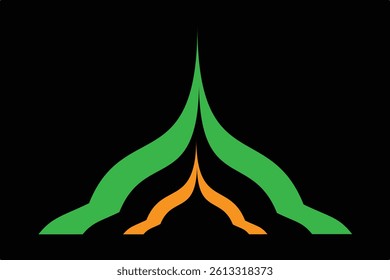 Islamic dome design vector art illustration.