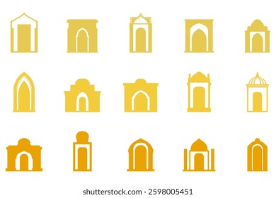 Islamic Door Arch Icon Set
