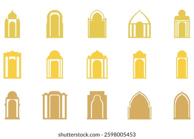 Islamic Door Arch Icon Set