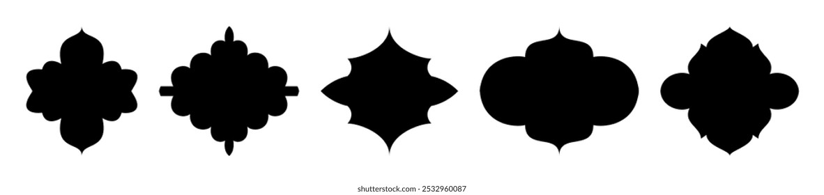 Islamic door, arch, window shape background for social media, label sale promotion discount price template design isolated on transparent. Arabic, Turkish, Moroccan Ramadan Kareem element for pattern