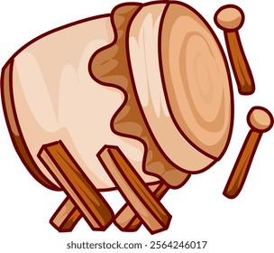 Islamic drum for Ramadan and eid fitr element decoration