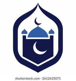 Islamic Education Logo with Open Book and Mosque Elements, Islamic logo vector illustration, best for logo design