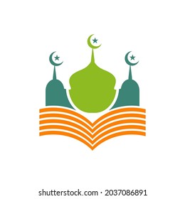 Islamic education school or university vector logo design