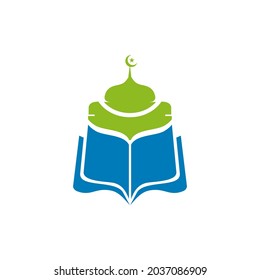 Islamic education school or university vector logo design