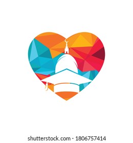 Islamic education vector logo design. Muslim learning logo template.