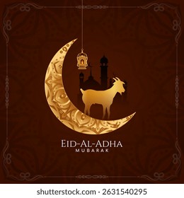 Islamic Eid al adha mubarak festival background vector