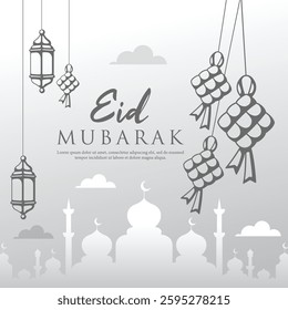 Islamic Eid al-Adha celebration design. Islamic background