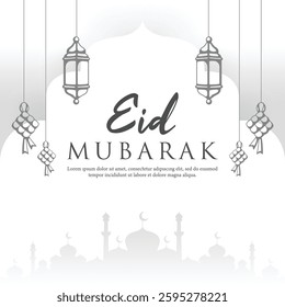 Islamic Eid al-Adha celebration design. Islamic background