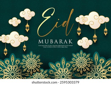 Islamic Eid al-Adha celebration design. Islamic background