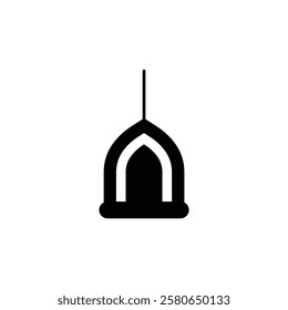 Islamic Eid lanterns silhouette vector illustration.