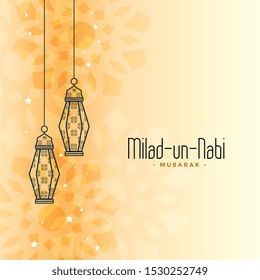 islamic eid milad un nabi (Translation Birth of the Prophet) festival card design