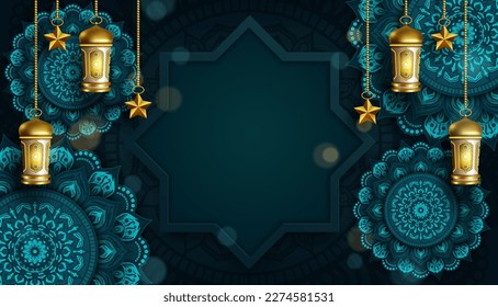 islamische eid mubarak Grußkartendesign-Illustration