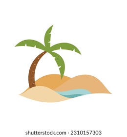 Islamic Element Illustration. Ramadan icon, oasis, lantern, camel, mosque. flat style. isolated premium vector illustration. perfect for ramadan kareem celebration.