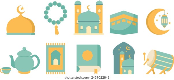 Islamic Element Set Vector Art