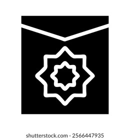 Islamic envelope with geometric pattern. Concept of Ramadan, Eid, and Islamic celebration.