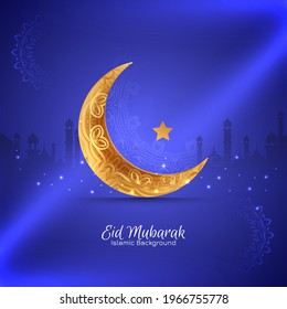 Islamic festival Eid mubarak beautiful religious background vector