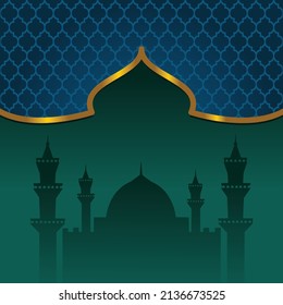 Islamic festival poster for ramadan kareem season. vector illustration.