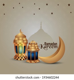 	
Islamic festival ramadan kareem or eid mubarak illustration and background