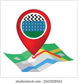 Islamic Flag Location Symbol Design