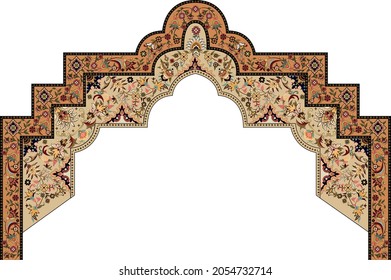 Islamic Floral Arch design vector.