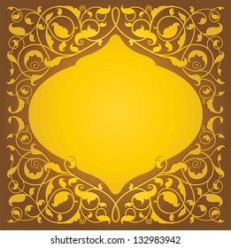 Islamic floral art - gold (EPS10)