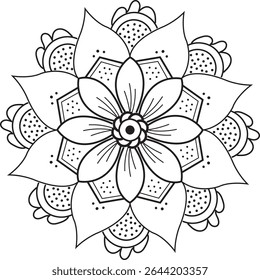Islamic floral flower mandala design art