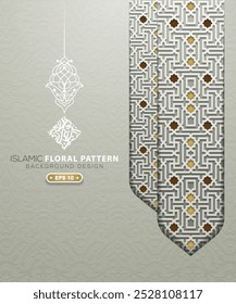 Islamische florale Muster Hintergrund Vektor Design für Hardcover, Cover, Wallpaper, Banner, Illustration, Einladung, Flyer, Karte etc